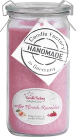 Candle Factory Mini Jumbo Duftkerze weißer pfirsich-rosenblüte, 1 Stück