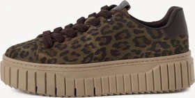 Tamaris Ledersneaker olive leopard (Damen)