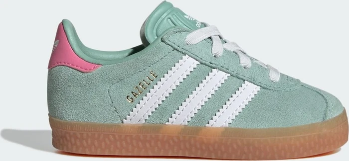 adidas Gazelle Comfort Closure Elastic Laces hazy green/cloud white/bliss pink (Junior)