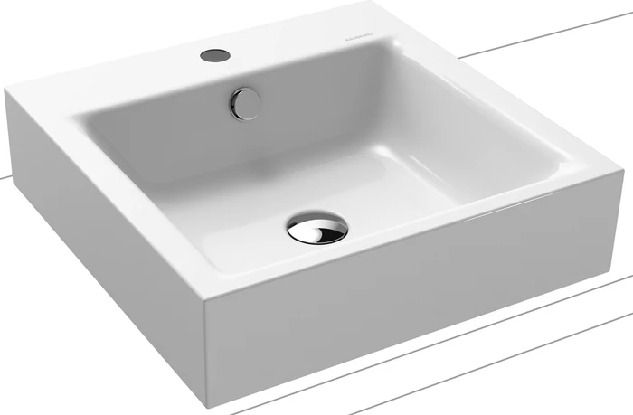 Kaldewei Puro 3156 Aufsatzwaschtisch 46x46x12cm, Perl-Effekt, cool grey 70