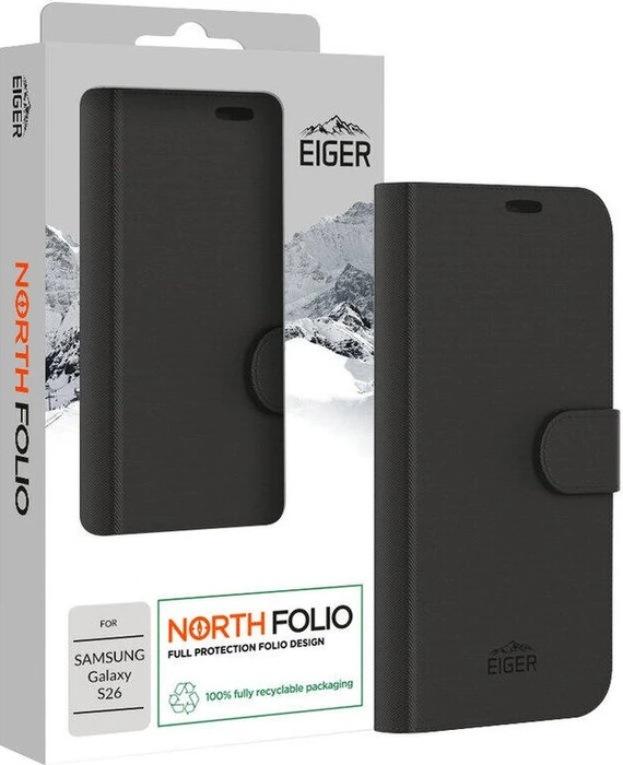 Eiger North Folio Case für Samsung Galaxy S26 schwarz