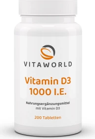 vitaworld Vitamin D3 1000 I.E. Tabletten, 200 Stück