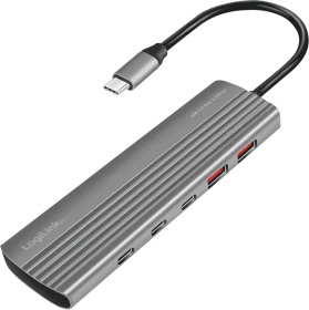 LogiLink Ultra-Slim USB-Hub, 8x USB-C 3.1/2x USB-A 3.1, USB-C 3.1 [Stecker] (UA0415)