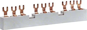Hager Phasenschiene 3 polig mit Gabelanschluss 10mm² 63A für 3 Motorschutzschalter