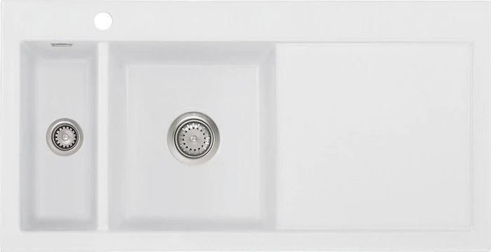 systemceram Mera 100 F Einbau Becken links satin
