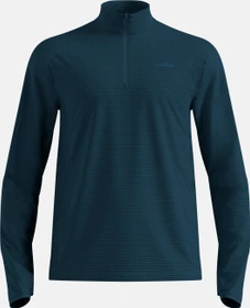 Odlo Essentials Thermal Half Zip Laufshirt langarm reflecting pond (Herren)