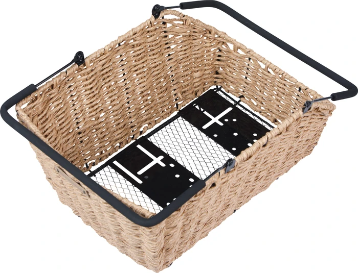 Basil Cento Rattan Look Multi Fahrradkorb braun