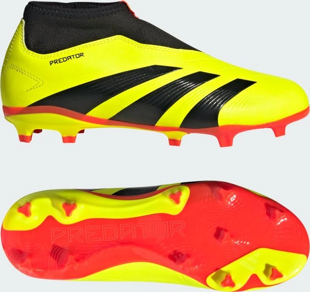 adidas Predator 24 League Laceless FG team solar yellow 2/core black/solar red (Junior)