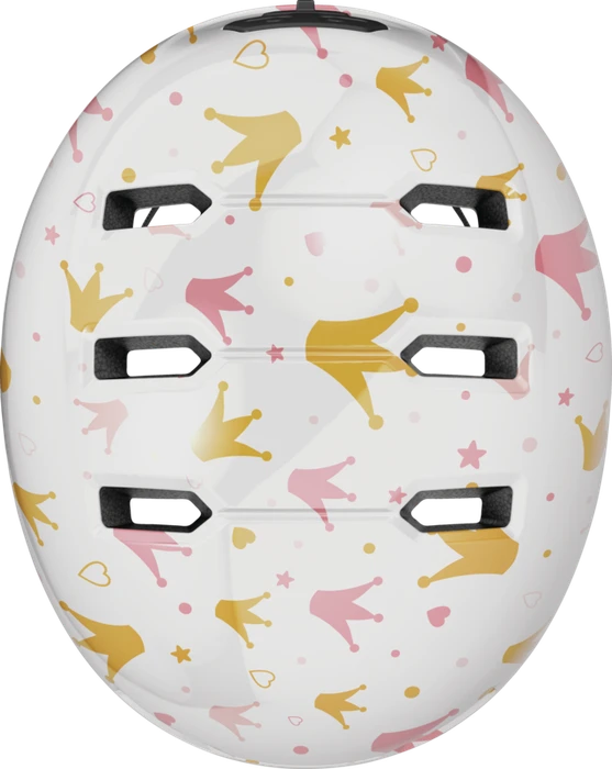 ABUS Skurb Kinderhelm white crowns