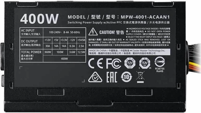 Cooler Master Elite V3 400W, ATX 2.31