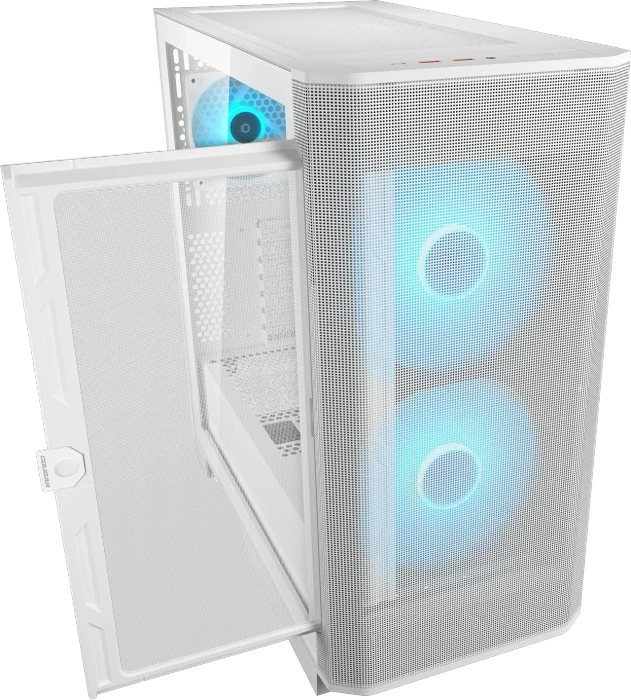 Cougar Airface Flo RGB, weiß, Glasfenster