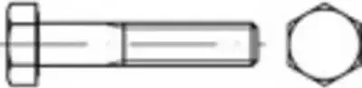 Toolcraft DIN 931 Sechskantschraube, M5x30mm, 100 Stück