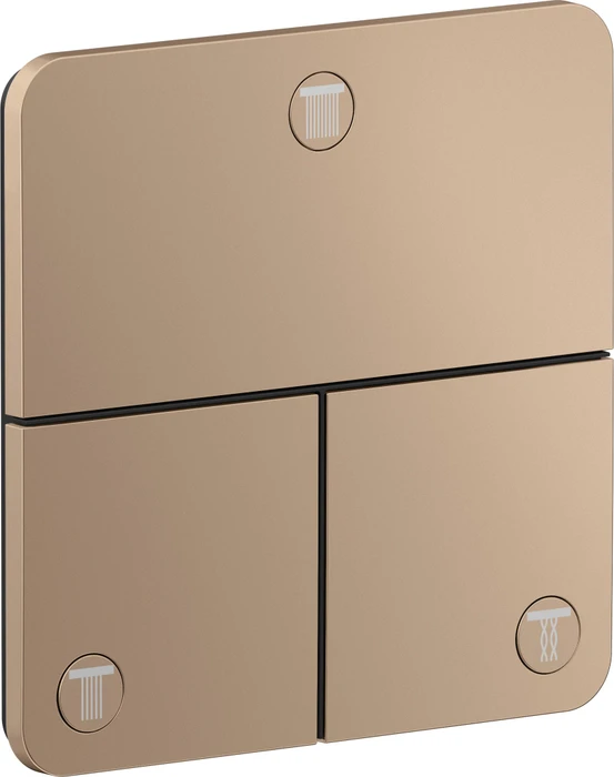 Hansgrohe Axor ShowerSelect ID softsquare Kontrollfeld Ventil für 3 Verbraucher polished red gold