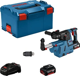 Bosch Professional GBH 18V-26 F Akku-Bohr-/Meißelhammer inkl. L-Boxx + 2 Akkus 6.0Ah + Absaugeinheit