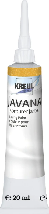 Kreul Javana Kontur Seidenmalfarbe Perlglanz-Effekt, gold, 20ml