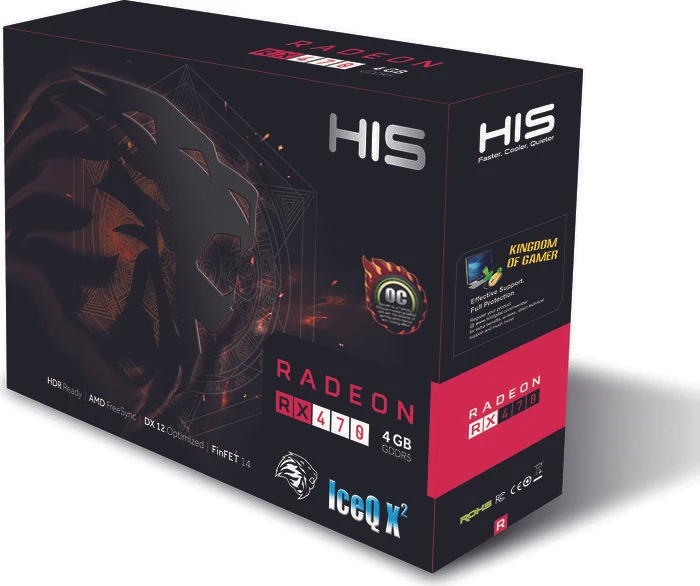 HIS Radeon RX 470 IceQ X² OC, 4GB GDDR5, DVI, HDMI, 3x DP