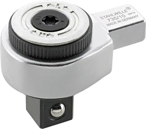 Stahlwille 735/10 Einsteck-Ratsche Steckschlüssel-Adapter 9x12mm, 1/2"