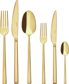 Sambonet Rock Edelstahl PVD Besteck-Set gold, 36-tlg.