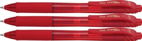 Pentel EnerGel X BL107 0.7mm/0.35mm Gelroller rot/transparent, 3er-Pack