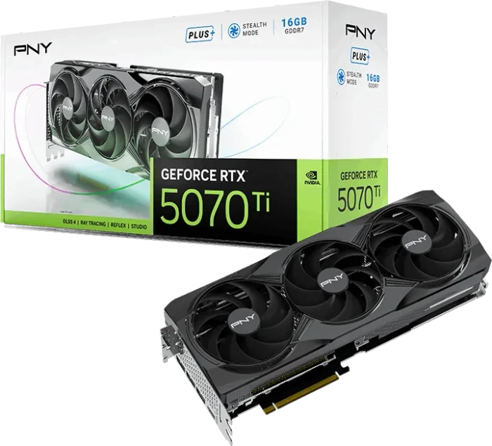 PNY GeForce RTX 5070 Ti Triple Fan Plus, 16GB GDDR7, HDMI, 3x DP