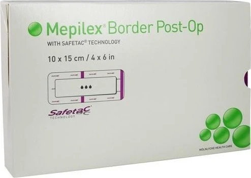 Mölnlycke Mepilex Border Post-OP Verband, 10 x 15cm, 10 Stück