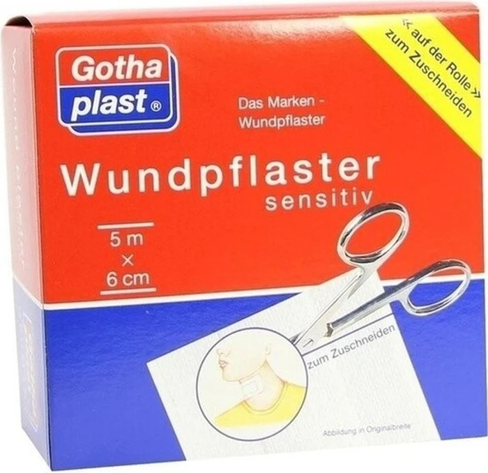 Gothaplast sensitiv Pflasterrolle, 6cm x 5m, 1 Stück
