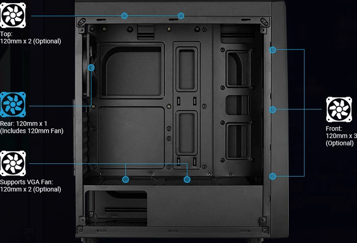 AeroCool Bolt Tempered Glass, Glasfenster