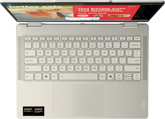 Lenovo Yoga 7 2-in1 14AKP10, Seashell, Ryzen AI 7 350, 16GB RAM, 1TB SSD, DE