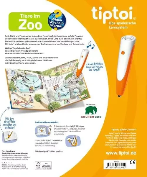 Ravensburger tiptoi Buch: Wieso? Weshalb? Warum?: Tiere im Zoo