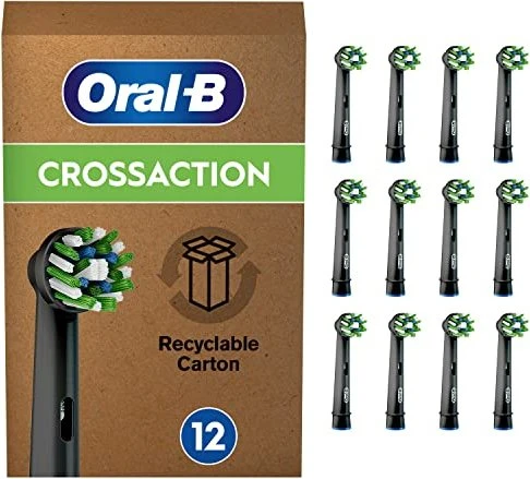 Oral-B CrossAction Ersatzbürste schwarz, 12 Stück
