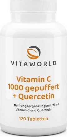 vitaworld Vitamin C 1000 gepuffert + Quercetin Kapseln, 120 Stück
