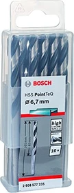 Bosch Professional HSS PointTeQ Spiralbohrer, 6.7x63x101mm, 10 Stück