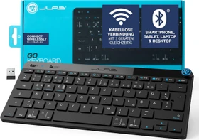 JLab Epic Wireless Keyboard, schwarz, USB/Bluetooth, DE (IEUDEKGOKEYBRBLK4)