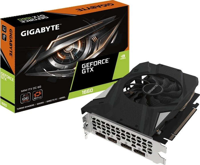 GIGABYTE GeForce GTX 1660 Mini ITX OC 6G, 6GB GDDR5, HDMI, 3x DP
