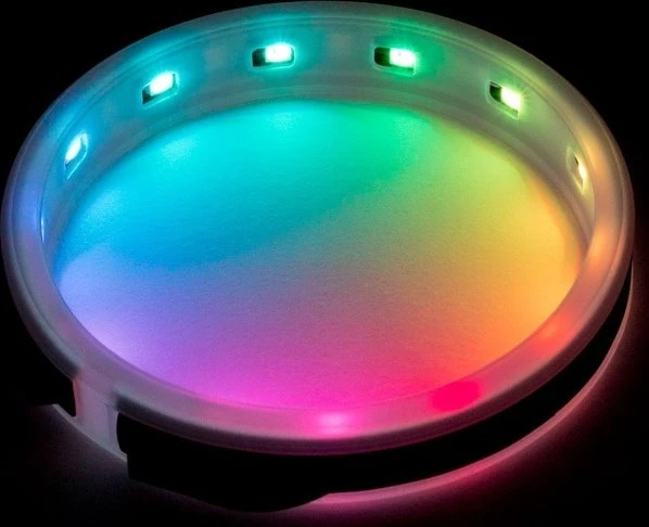 Aqua Computer RGBpx LED-Ring für Aqua Computer Ultitube, RGB beleuchtet, LED-Streifen, schwarz/weiß