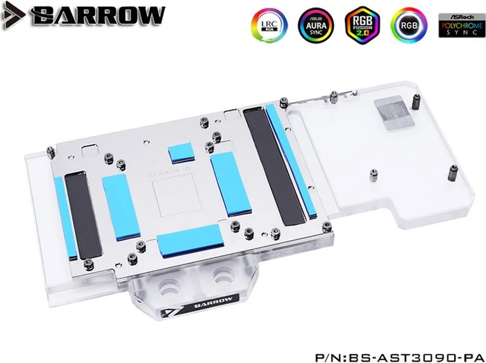 Barrow NVIDIA RTX 3090 LRC 2.0 Full Coverage GPU Water Block, ASUS TUF 3090 Aurora