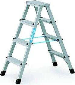 Zarges Z600 Alu genietet 2-tlg. Stehleiter, 2x 4 Stufen