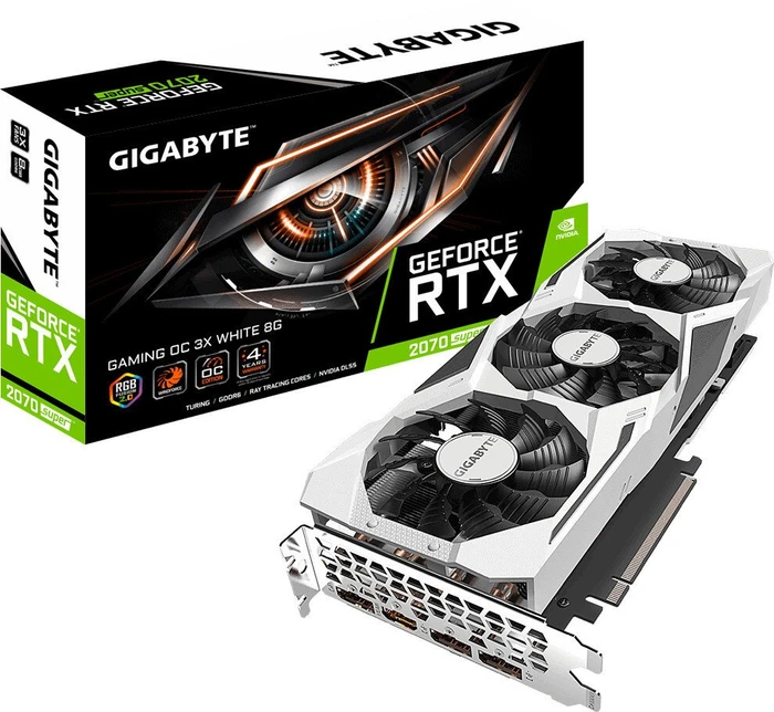 GIGABYTE GeForce RTX 2070 SUPER Gaming OC 3X White 8G, 8GB GDDR6, HDMI, 3x DP
