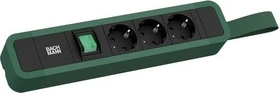 Bachmann Primo 2, 3-fach, mit Schlaufe, Schalter, 2m, grün/schwarz