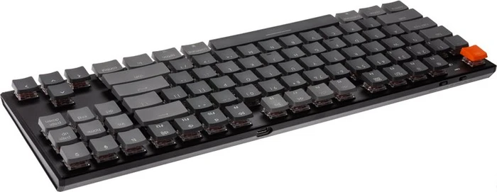 Keychron K1 V4, 80% TKL, LEDs RGB, schwarz, Gateron LOW PROFILE RED, USB/Bluetooth, US