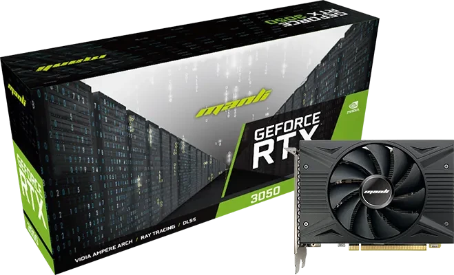 Manli GeForce RTX 3050, 8GB GDDR6, DVI, HDMI, DP