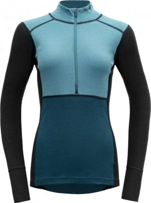 Devold Lauparen Merino 190 Zip Neck Funktionsshirt langarm moon/ink/flood (Damen)