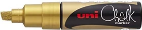 Uni-Ball ChalkGlass Marker Chisel Tip PWE-8K gold