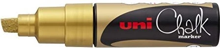 Uni-Ball ChalkGlass Marker Chisel Tip PWE-8K gold