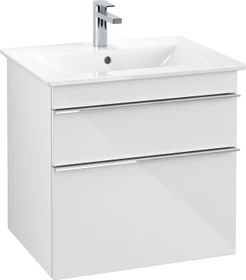 Villeroy & Boch Venticello Waschbeckenunterschrank für Becken mittig 2 Auszüge 603x590x477mm glossy white/chrome