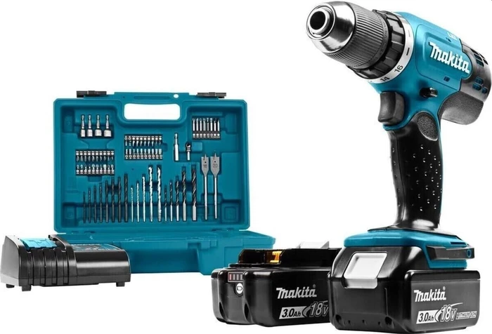 Makita DDF453SFX1 Akku-Bohrschrauber inkl. Koffer + 2 Akkus 3.0Ah + Zubehör
