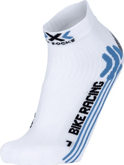 X-Bionic Bike Racing Fahrradsocken white/sky blue (Damen)