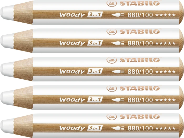 Wachsmalstift weiß, 5er-Pack (880-100#5)