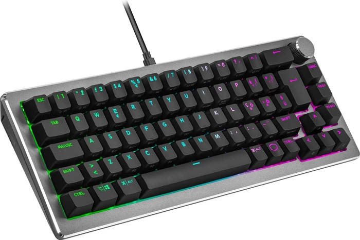 Cooler Master CK720, LEDs RGB, hot-swap, schwarz/grau, Kailh Box V2 RED, USB, IT