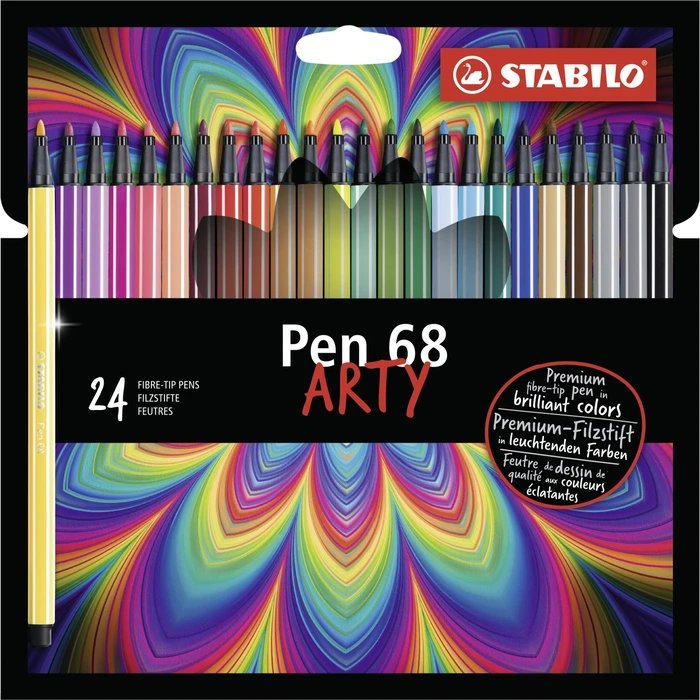 STABILO Pen 68 Arty sortiert, 24er-Set, Etui
